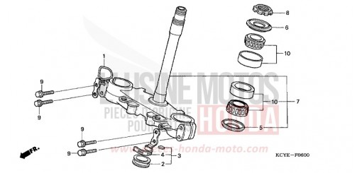STEERING STEM XR400R4 de 2004
